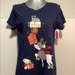 Christmas poodle nightgown NWT.